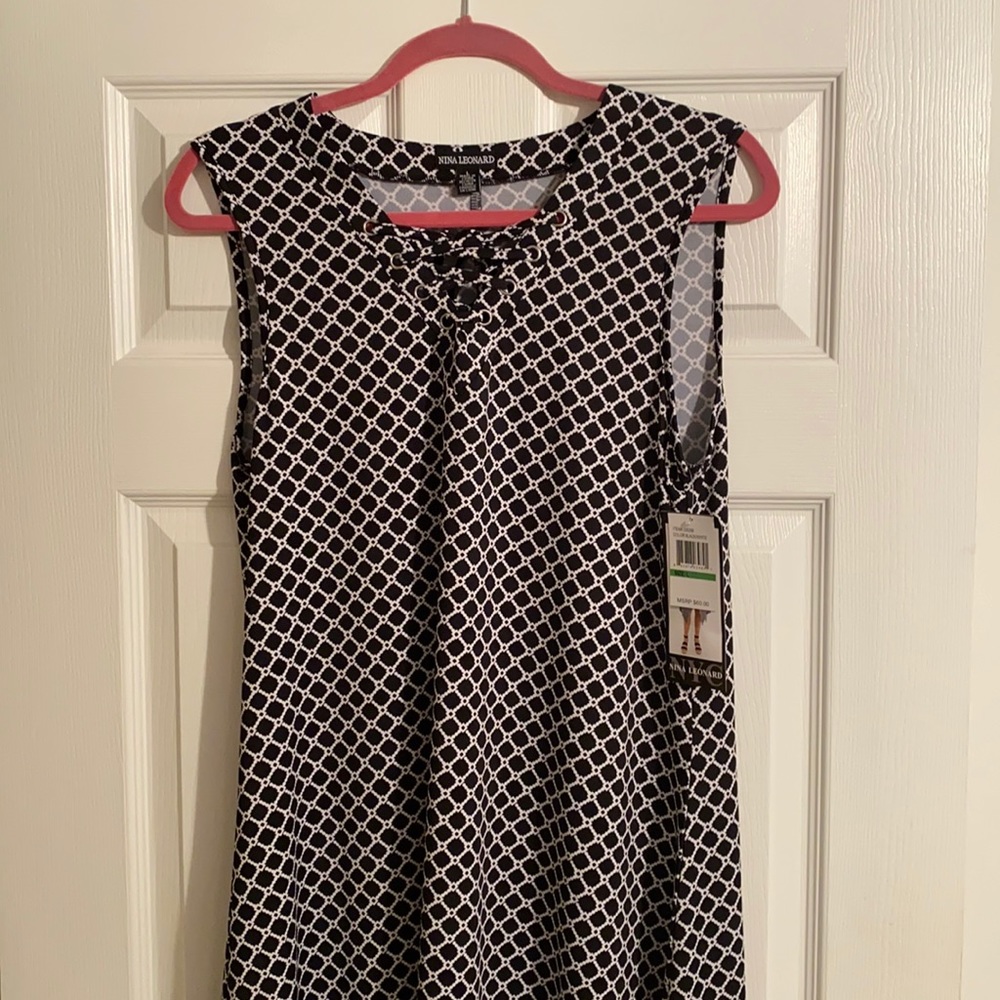 NWT black and white patterned dress